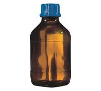 Flacon Vitlab®, verre ambré, pelliculé, carré, GL 32, 100 ml