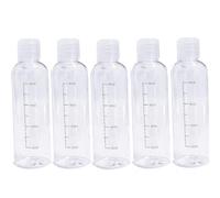 Flacon Voyage Avion Transparent avec Flip Cap 100ml, 5 Rechargeable Bouteille pour Cosmétique, Accessoires Contenant Flacon Vide pour Lotion,Shampoing,Gel Douche,crème Solaire,