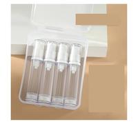 flacon voyage Ensemble de flacons portables transparents, vides, rechargeables, sans air, for crème, lotion et spray, emballage d'échantillon for produits de toilette(10ml Lotion bottlex4)
