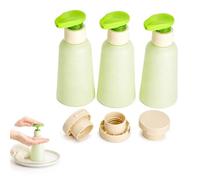 Flacon Voyage Réutilisables, 3 Pièces 100mL Flacon Vide Voyage, Flacon De Voyages Résistantes Aux, Bouteilles de Shampoing à Remplir, Contenant Voyages pour Shampoing, Gel Douche, Crème, Lotions, Vert