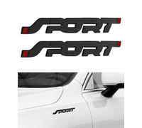 Flaconi 2PCS Autocollant Badge Voiture,Emblème Logo Voiture,Badges 3D, Badges de Sport, Autocollants de Voiture,Voiture Emblèmes Sticker(Noir)