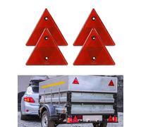 Flaconi 4PCS Catadioptre Remorque,Sicherheits Reflektor Anhänger,Triangle Remorque, Équipement de Remorque Réfléchissant,Atadioptre,Triangle Voiture,Convient aux Voitures,Tracteurs,Camions
