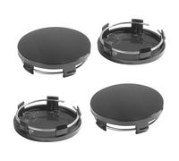Flaconi 4PCS Enjoliveurs de Voiture,Enjoliveur,Enjoliveurs Noir,Capuchon de Moyeu Universel,Enjoliveurs pour Auto,Capuchon de Moyeu,Convient aux Bouchons de rRoue de 60 mm de Diamètre Extérieur