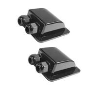 Flaconi Presse-Étoupe Solaire pour Camping-Car,IP68 étanche Passe Cable Etanche,Presse-Étoupe Solaire éTanche Boîtier D'entrée de Câble Double,Convient pour Camping-Cars,Caravanes,Bateaux (Noir)