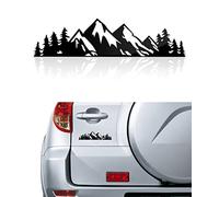 Flaconi Stickers Voiture,Autocollants Voiture,Autocollant Van,Autocollant de Voiture,Montagnes Autocollants Voiture,Graphique Autocollants Kit pour Voiture Caravane Remorque Camping(Noir)