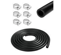 Flaconi Tuyau de Carburant de Voiture, Durite Essence, Ø 4 mm, Noir, 1 m, Caoutchouc Nitrile, Kit de Tuyaux D'essence, Convient aux Voitures, Tracteurs, Véhicules Tout Terrain