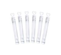 Flacons à bulles de savon - SUD TRADING COMPANY - Vive les mariés - Lot 6 - Bouchon cœur blanc - Pour mariage