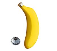 Flacons d'Alcool, 150ml Flacon à Vin en Forme de Banane, Bouteille de Poche Décorative en Acier Inoxydable, Contenant de Boisson Étanche et Portable pour Whisky, Vodka, Brandy, Rhum