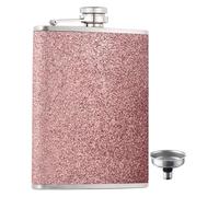 Flacons d'alcool | Fiole d'alcool en acier inoxydable de 8 oz avec entonnoir, flacon d'alcool portable résistant aux fuites avec paillettes pour whisky et vin