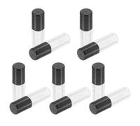 Flacons de Gloss à Lèvres Vides 1, 2ml en Plastique Noir, Lot de 10 | Tube Rechargeable Diy, Léger et Facile à Ranger, pour Débutants, Usage Extérieur