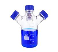 Flacons de laboratoire à deux, trois ou quatre cols, à bouchon à vis brun, de 250 ml à 2000 ml(Three-necked500ml)