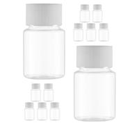 Flacons de Remède Vides 30ml en Plastique avec Bouchons, Lot de 12