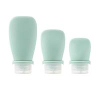 Flacons de Voyage Set pour Produits de Toilette | Ensemble De Contenants Souples Rechargeables Anti-Fuites,Accessoires Silicone Réutilisables 3 Pièces pour Shampoing Savon Lotion Gel Douche Hommes Fem