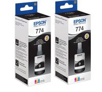 Flacons D'Encre Genuins Epson EcoTank Série 774 2 X NOIR 140Ml Chacun