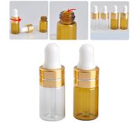 Flacons D'huile Essentielle En Verre 3ml, Flacon Compte Gouttes En Plastique, Tube En Verre, Anti Fuite, Pour Voyage D'affaires, Sous Bouteilles Vides, Livraison Directe, 1 Pièce