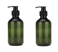 Flacons distributeurs à pompe vides rechargeables pour lotion, savon liquide, huile, émulsion, shampooing, lotion, maquillage liquide de salle de bain (vert, 300 ml + pompe à lotion)