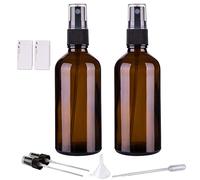 Flacons pulvérisateurs en verre ambré pour huiles essentielles, petit flacon pulvérisateur vide de 4 oz à brume fine, paquet de 2