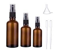 Flacons vaporisateurs en verre ambré pour huiles essentielles, 100 ml, 50 ml, 30 ml - Flacon pulvérisateur vide en verre à brume fine pour arrosage cosmétique et nettoyage des fleurs