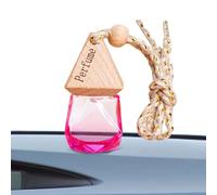 Flacons Vides Diffuseur Voiture - Bouteilles Rechargeables En Verre Avec Bouchon Bois Et Cordon Suspendu, Parfum D’Ambiance Voiture, Contenants Huiles Essentielles Ou Parfums Auto