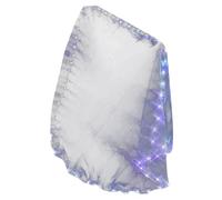 Flacs de culte de danse, drapeau à LED, drapeau danse brillant à double usage avec lumière blanche transparente, accessoires performance scène, ne pas inclure la batterie