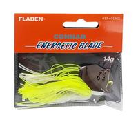FLADEN Conrad 17-691402 Leurre de pêche à lames énergétiques 14 g Lame vibrante Plusieurs options de couleur Idéal pour les poissons prédateurs Jaune/Blanc