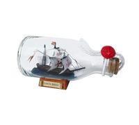 FLADO Bateau dans Une Bouteille en Verre, modèle de Bateau Santa Maria en Bouteille, Cadeaux d'anniversaire de Noël pour Enfants, Amis et Famille, décoration (12 x 5,5 x 7,5 cm)