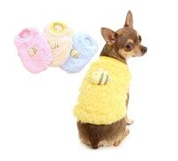 FLAdorepet Lot de 3 vêtements d'hiver en Polaire Chaude pour Chien Tasse de thé, pour Chihuahua, Yorkshire, Chiots, Mini Chiens, Nouveau-nés ou Chats (Taille 2XS, pour 0,5 à 0,9 kg)