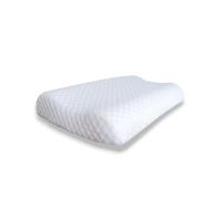 Flaffi Coussin Cervical pour dormir - Oreiller à mémoire de forme double vague et taie d'oreiller anti-acariens, fabriqué en Italie, 70 x 40 x 12/10 cm