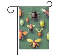Flag Atlas Des Insectes Drapeaux De Jardin Double Stitched Bannière Inaltérable Grand Pour Ferme Terrasse 30X45Cm
