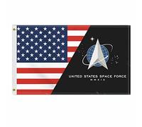 Flag Force Spatiale Américaine Armée Du Firmament Américain Double Face Grande Drapeau Résistant À La Décoloration Drapeau Grand Pour Festivités Maison Célébrations 90X150Cm