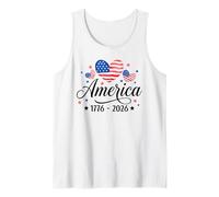 Flag Heart 1776-2026 250th Birthday USA Débardeur