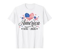 Flag Heart 1776-2026 250th Birthday USA T-Shirt