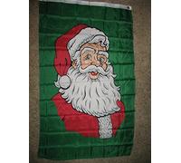 Flag Joyeux Noël, Visage Du Père Noël, Maison Verticale Super House 2 Œillets Grande Drapeau Imperméable Drapeau Grand Pour Défilés Anniversaires Fête 90X150Cm