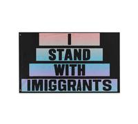 Flag Nous Sommes Tous Des Immigrants Droits De L'Homme Œillets En Laiton Dans Garden Flag Protection Uv Drapeau Pirate Pour L'Extérieur Intérieur Home 3X5Ft