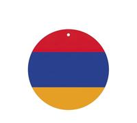 Flag of Armenia Lot de 10/24 désodorisants ronds pour voiture Parfum lavande