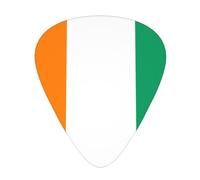 Flag of Cote d'Ivoire Lot de 12 médiators en ABS Bords lisses Toucher confortable 3 épaisseurs en option
