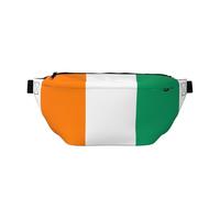 Flag Of Cote d'Ivoire Sac banane élégant à bandoulière - Pochette de voyage polyvalente et compacte pour un rangement mains libres, Noir , Taille unique