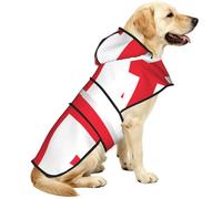 Flag Of Georgia Manteau de pluie imperméable pour chiens de petite, moyenne et grande taille avec bandes réfléchissantes et sangle ventrale réglable