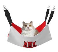 Flag of Gibraltar Hamac pour chat - Hamac de fenêtre parfait pour chats de grande taille, furets, lapins et petits animaux, noir