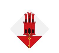 Flag of Gibraltar Lot de 4 cartes désodorisantes jetables à suspendre pour véhicules, parfum lavande