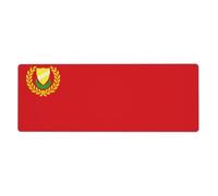 Flag of Kedah State Sous-main de bureau extra large 30 x 80 cm Tapis de souris de jeu antidérapant avec bords cousus, tapis de clavier imperméable pour bureau