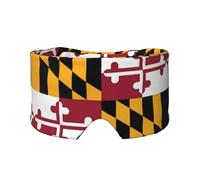 Flag of Maryland Masque de sommeil réglable et cache-oreilles, bandeau unisexe pour dormir sur le côté (68,1 x 10,9 cm), couverture confortable pour l'intérieur et l'extérieur, voyage, yoga,