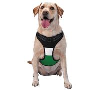 Flag of Palestine Harnais de qualité supérieure pour chiens de petite, moyenne et grande taille - Durable, ne tire pas avec sangles réfléchissantes et boucles à dégagement rapide Taille M