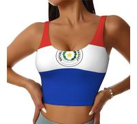 Flag of Paraguay Gilet de sport respirant pour femme Séchage rapide Confortable, Noir , M