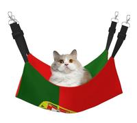 Flag of Portugal Hamac pour chat - Hamac de fenêtre parfait pour chats de grande taille, furets, lapins et petits animaux, noir