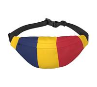 Flag of Tchad Sac banane pour garçon, grand sac banane de voyage tendance pour le sport, la course, le cyclisme, les voyages, la pêche, noir, taille unique