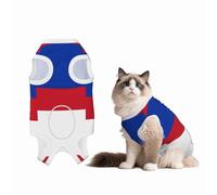 Flag of The Sorbs Combinaison de convalescence pour chien en coton doux pour éviter le léchage et éviter le léchage Noir