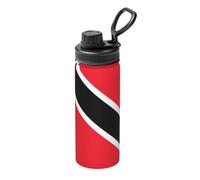 Flag of Trinidad and Tobago Bouilloire isotherme de sport 532 ml - Bouteille d'eau pour boissons chaudes et froides, parfaite pour les voyages, la randonnée, le camping