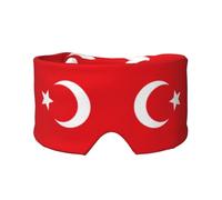 Flag of Turkey Masque doux pour les yeux - Masque de sommeil confortable pour les personnes dormant sur le côté, blocage de la lumière, masque relaxant sans pression pour les yeux