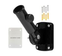 Flag Pole Bracket, Mounting Holder, Aluminum Clamp, Rustproof Structure, Adjustable Angle Base, for Porch Fence Parade Family Celebration Backyard Deck Cabin Independence Day